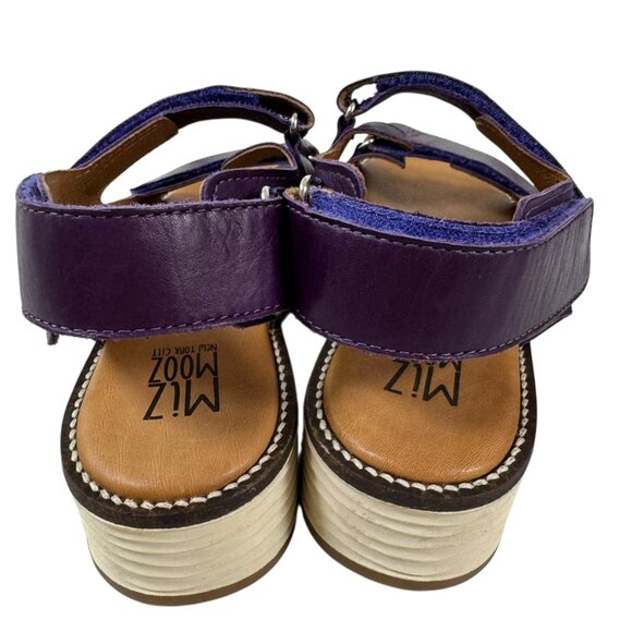 Miz Mooz “Violetta” Purple Leather Platform Sandals | Size 40 (US 9) - Picture 4 of 11